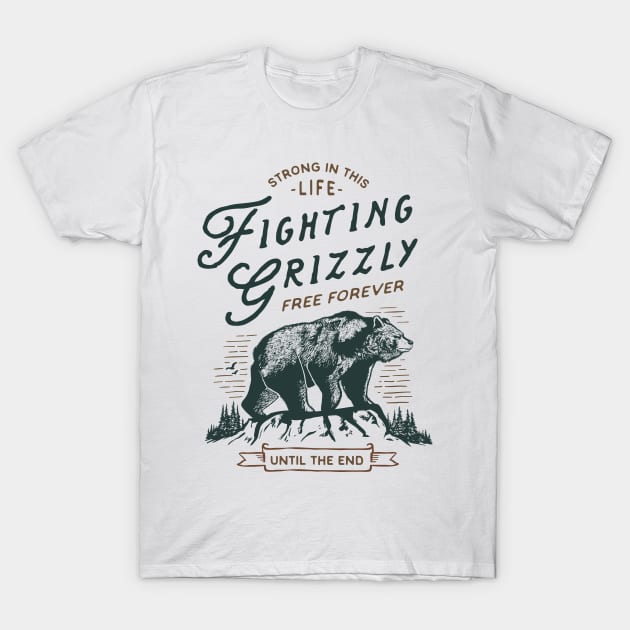 Fighting Grizzly T-Shirt by p308nx